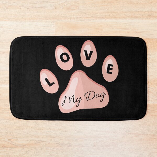 Item preview, Love my Dog Pink Paw Print  designed and sold by Paulele.