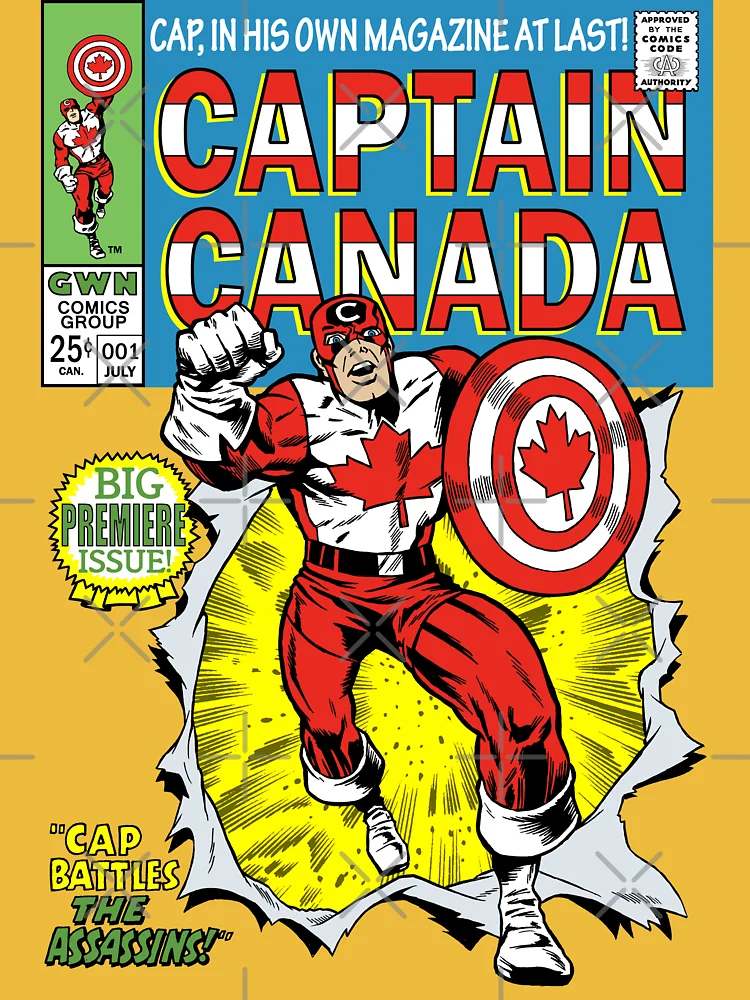 70s Captain Canada Captain Canuck Spoof T-Shirt. Vintage 1970s Captain Canada Comic cheapest Book Ringer Tee. Single Stitch - Small 18