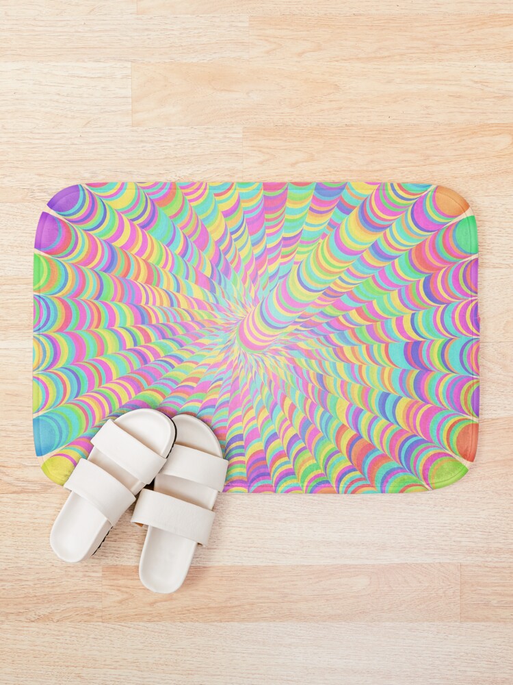 Alternate view of Random Color Generation Bath Mat
