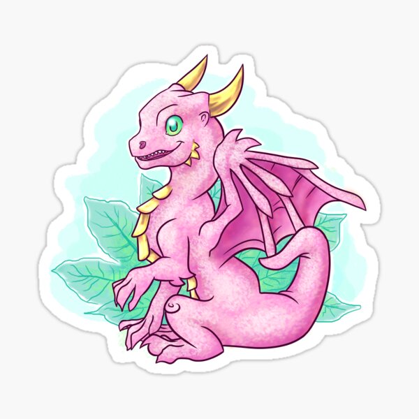 Pink Dragon Sticker