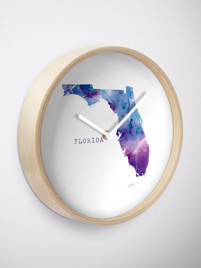 "Florida" Clock by MonnPrint Redbubble