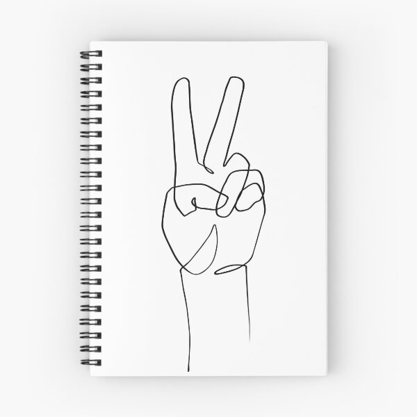 Item preview, Peace Sign Hand - One Line Art designed and sold by TheRedFinch.