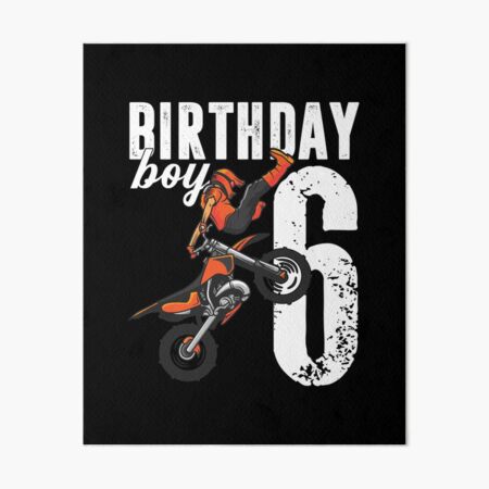 Impression Rigide 4eme Fete D Anniversaire Garcon 4 Ans Dirt Bike Party Motocross Moto Cadeau Par Sifoustore Redbubble