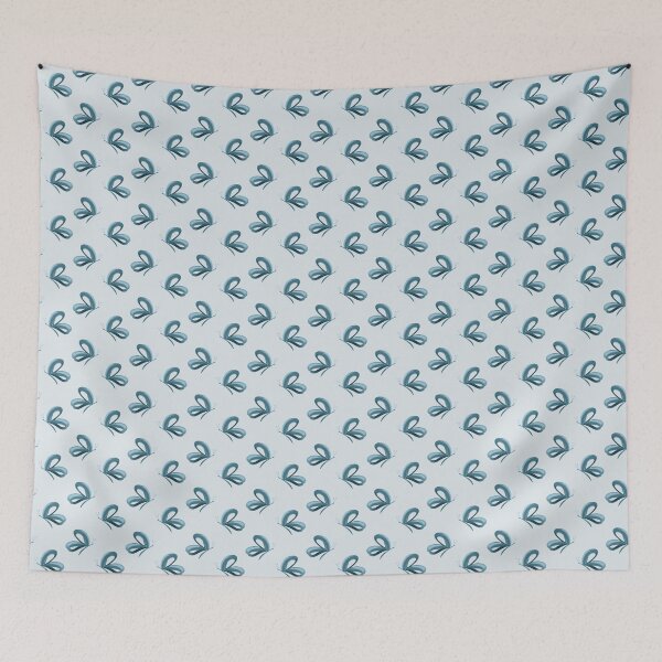 Item preview, Blue guache painted butterfly pattern, watercolor insect designed and sold by HannaPaulina.