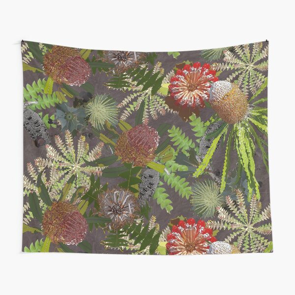 Lush Banksia Flower Design Tapestry