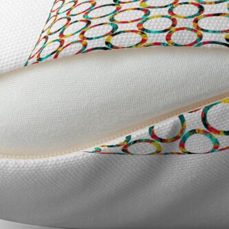 Alternate view of Decorative circles,multicolored Throw Pillow