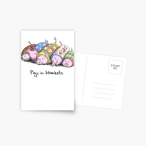 Pigs in Blankets Postcard
