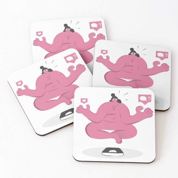 Item preview, Print with a meditating feminist on social networks designed and sold by Alexey Medvedev.