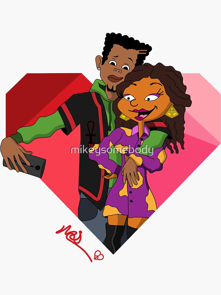 Thumbnail 3 of 3, Sticker, PANnimated Love: Vince + Susie designed and sold by mikeysomebody.