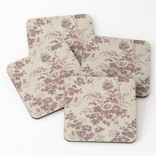 Item preview, Antique French Printed Floral Fabric Artwork designed and sold by FuzzyHoney.