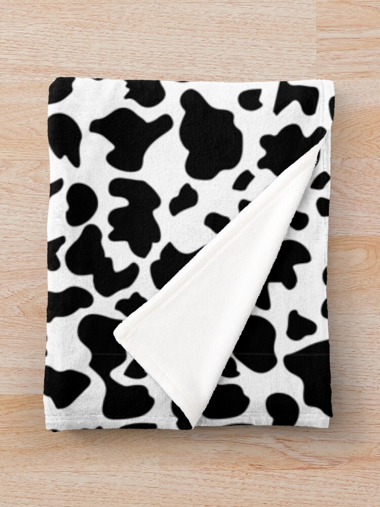 "Cow Pattern Black and white cowhide" Throw Blanket by koovox Redbubble