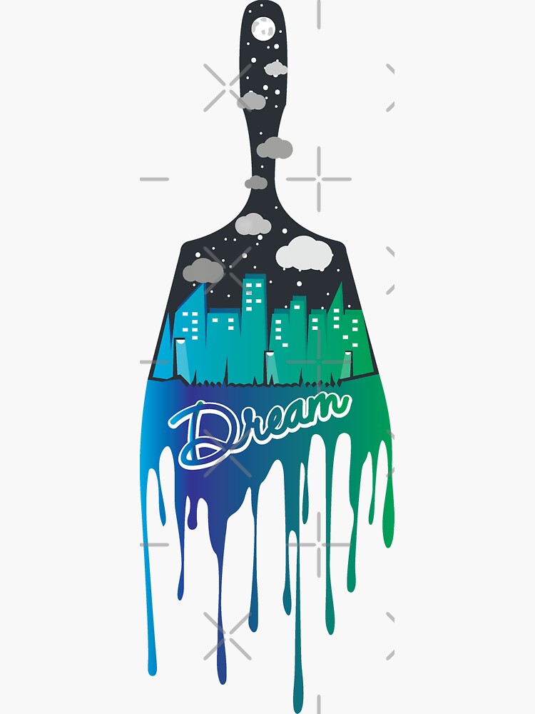 "Paintbrush Art Dream" Sticker for Sale by Artonomous Redbubble