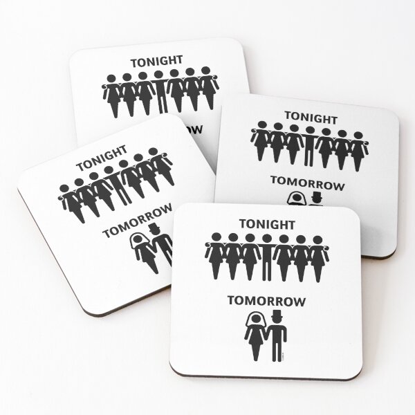Item preview, Tonight – Tomorrow (Stag Night / Bachelor Party / Groom / Black) designed and sold by MrFaulbaum.