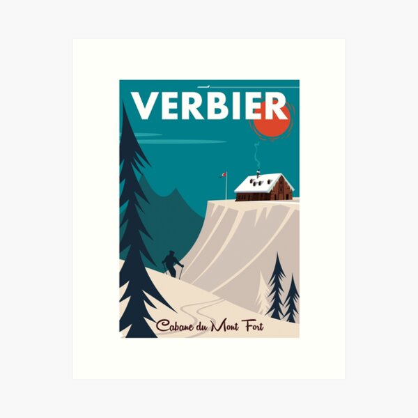 Item preview, Verbier Mont Fort poster designed and sold by GAGodel.