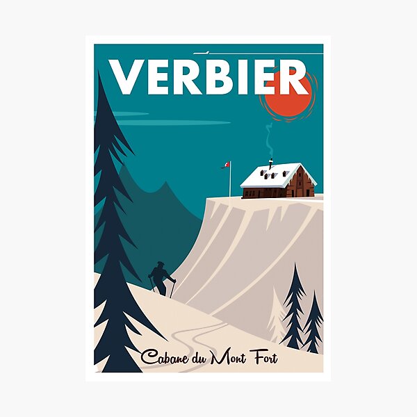 Item preview, Verbier Mont Fort poster designed and sold by GAGodel.