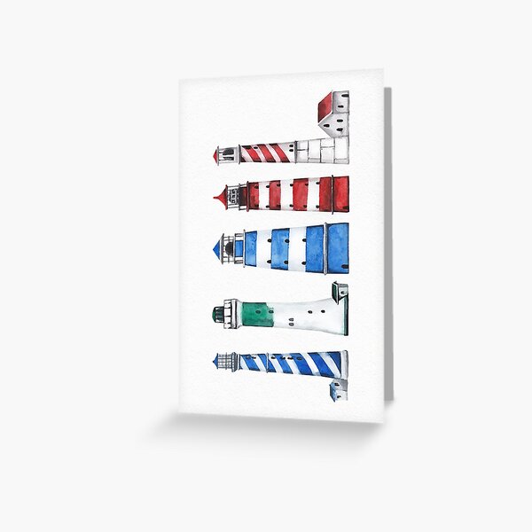 Watercolour Lighthouses & Seascapes Cards (11) Greeting Card