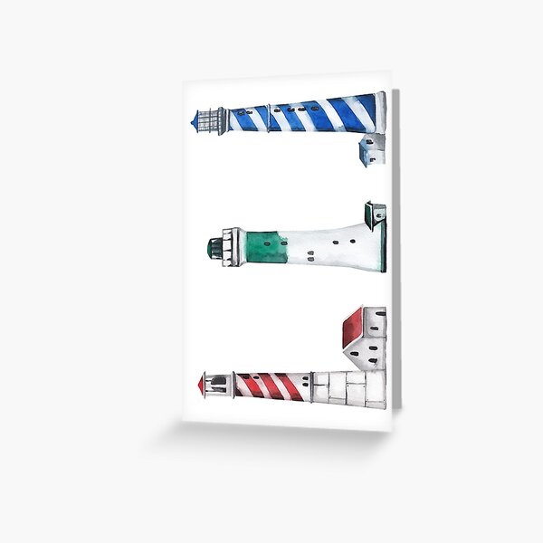 Watercolour Lighthouses & Seascapes Cards (12) Greeting Card