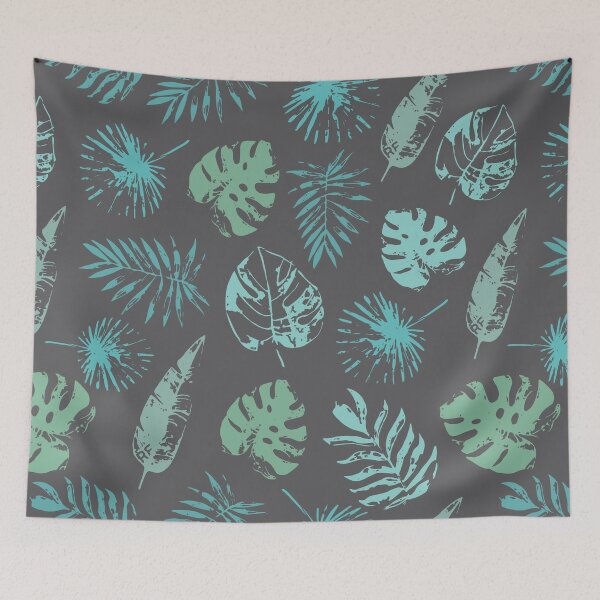 Item preview, Tropical leaves pattern, with distressed eroded effect designed and sold by Gerald Waters.