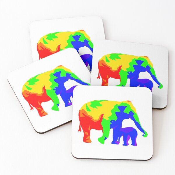 Item preview, Rainbow Asian Elephant designed and sold by munkeymomo.