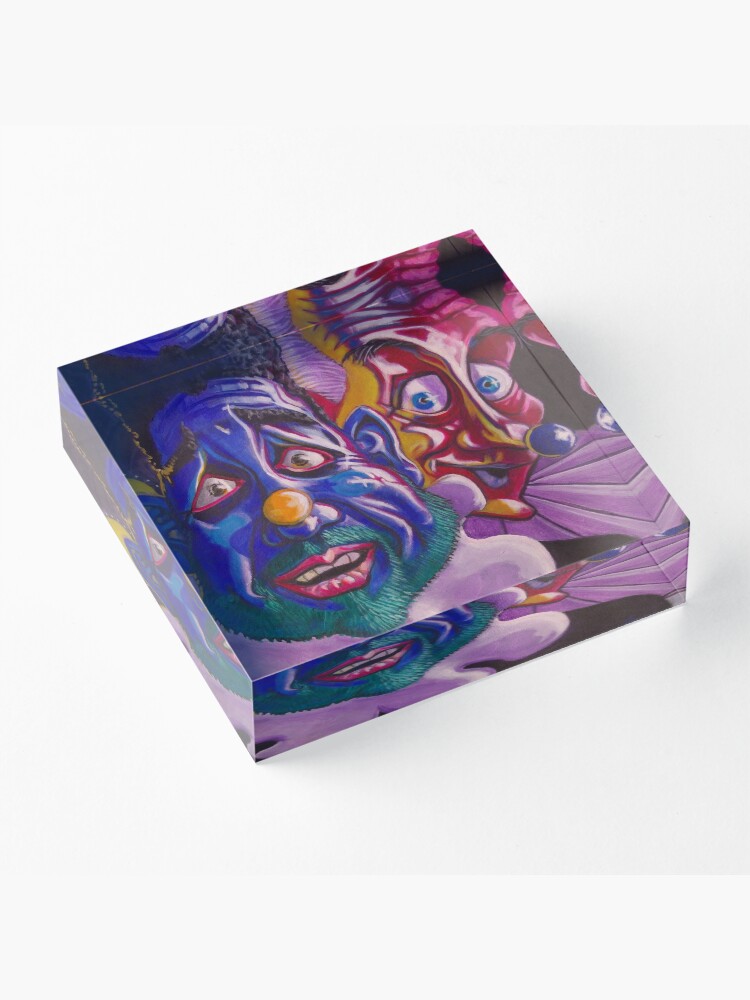 Alternate view of Happy scared, Pensive curious Acrylic Block