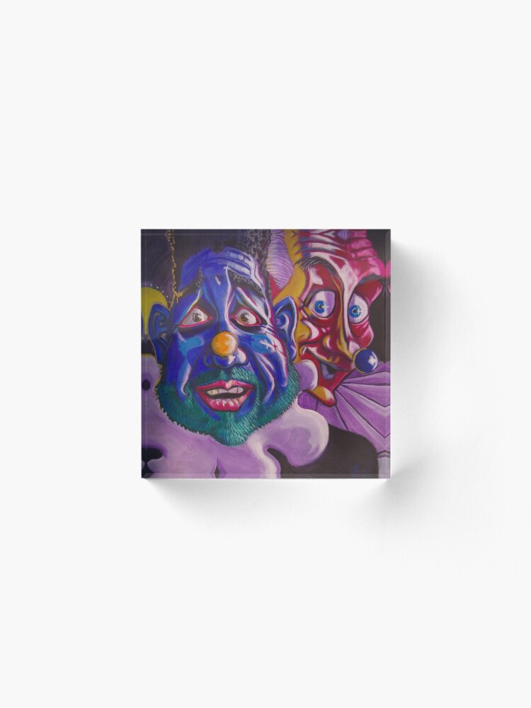 Alternate view of Happy scared, Pensive curious Acrylic Block