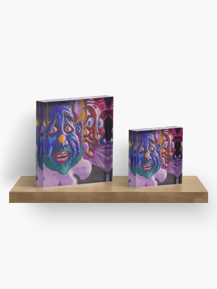 Alternate view of Happy scared, Pensive curious Acrylic Block