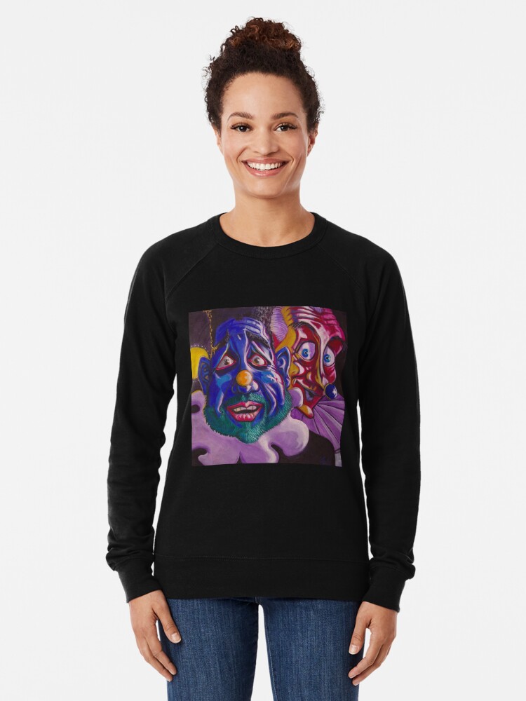 Alternate view of Happy scared, Pensive curious Lightweight Sweatshirt