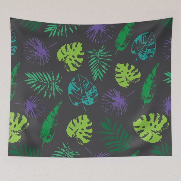 Item preview, Tropical leaves pattern, with distressed eroded effect designed and sold by Gerald Waters.