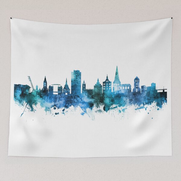 Item preview, Rostock Germany Skyline designed and sold by ArtPrints.