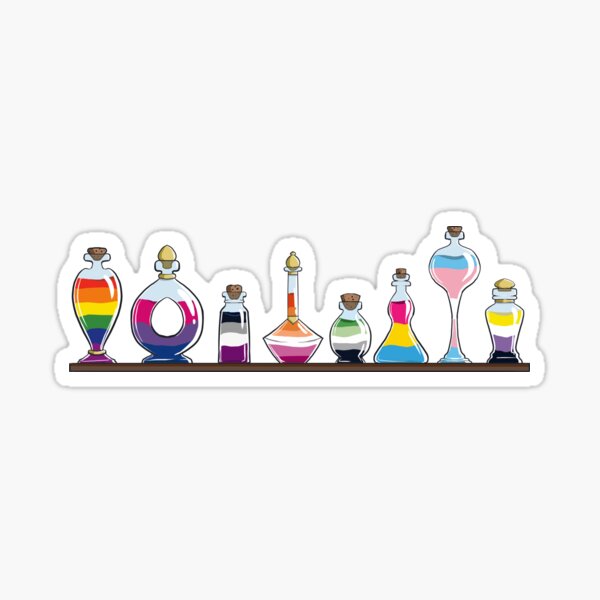 Pride Potions Sticker By Flailingmuse Redbubble