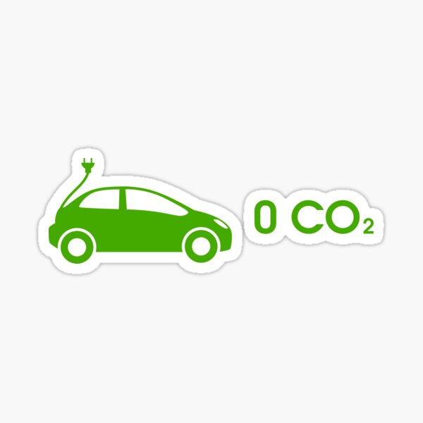 electric car zero CO2 Sticker