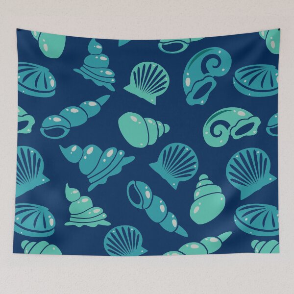 Item preview, Seashells pattern, on an ocean background designed and sold by Gerald Waters.