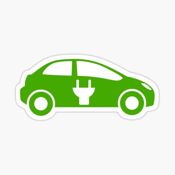 electric car zero plug Sticker