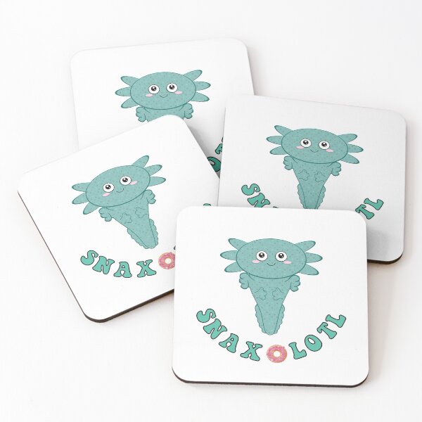 Item preview, Snaxolotl Snack Lover Kawaii Axolotl Teal Aqua Polka Dot Sticker and Cute Gifts designed and sold by gillys.