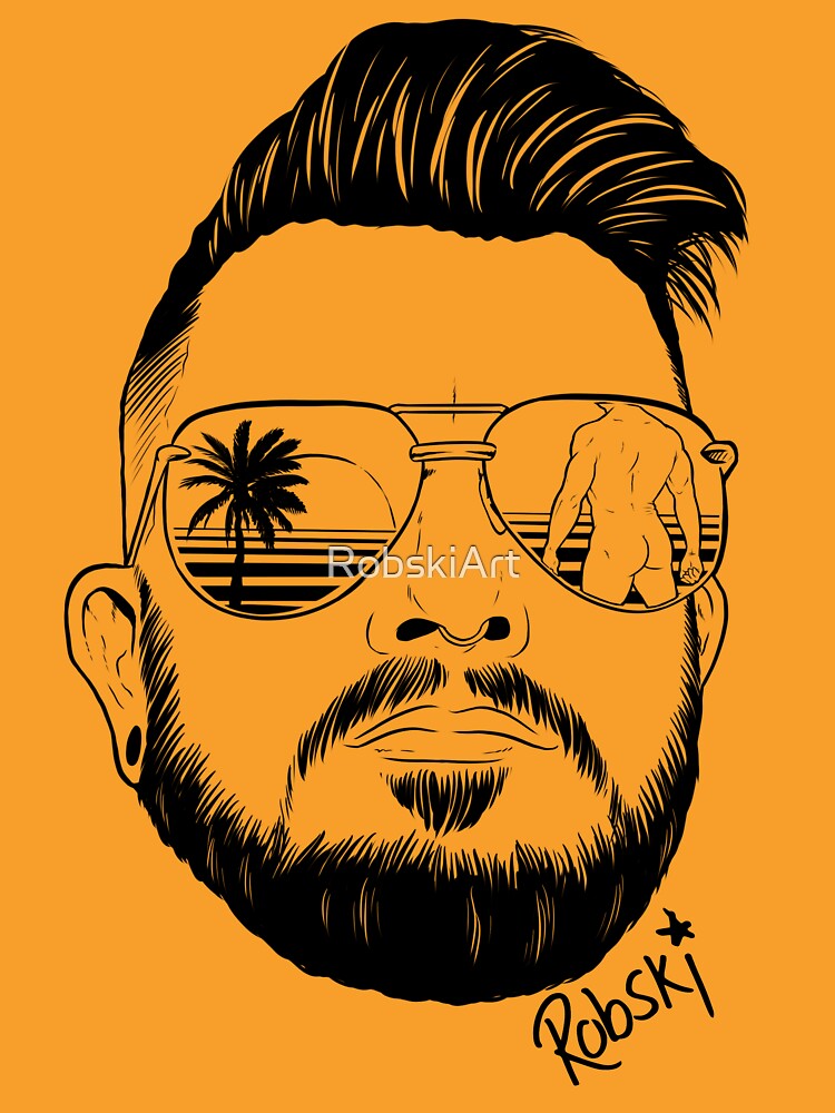 Josh Ginger Beard - black lines by RobskiArt