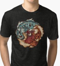 Camiseta de tejido mixto El tigre y el dragón