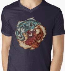 The Tiger and the Dragon Men's V-Neck T-Shirt