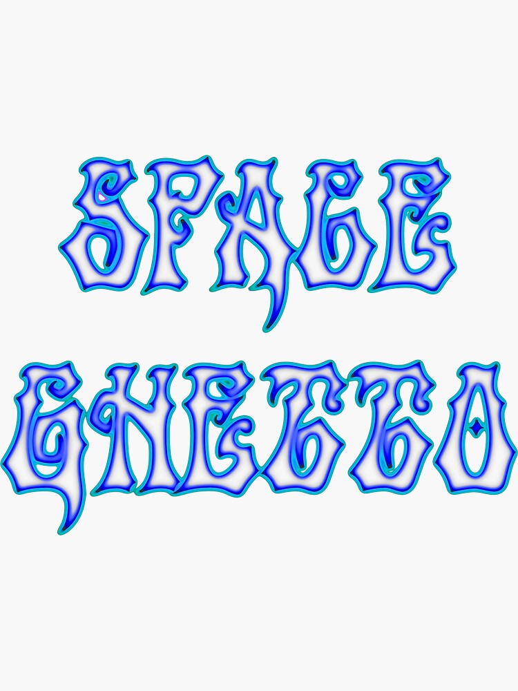 Thumbnail 3 of 3, Sticker, SG Ghost Txt Blue designed and sold by nigamajiga.