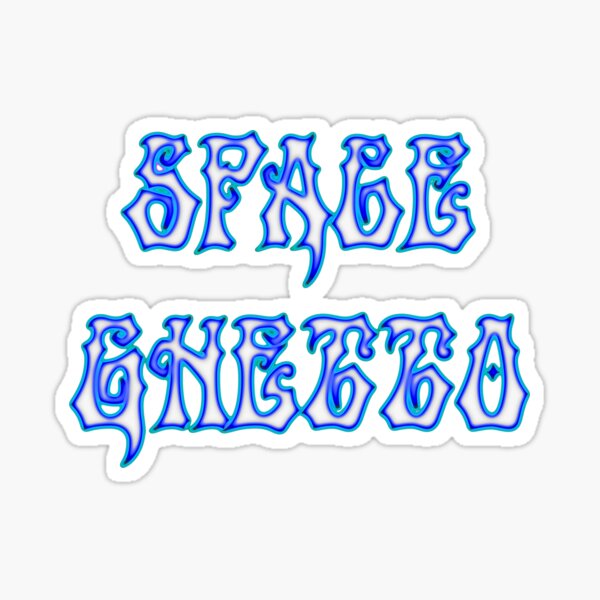 SG Ghost Txt Blue Sticker