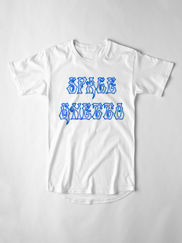 Thumbnail 4 of 5, Long T-Shirt, SG Ghost Txt Blue designed and sold by nigamajiga.