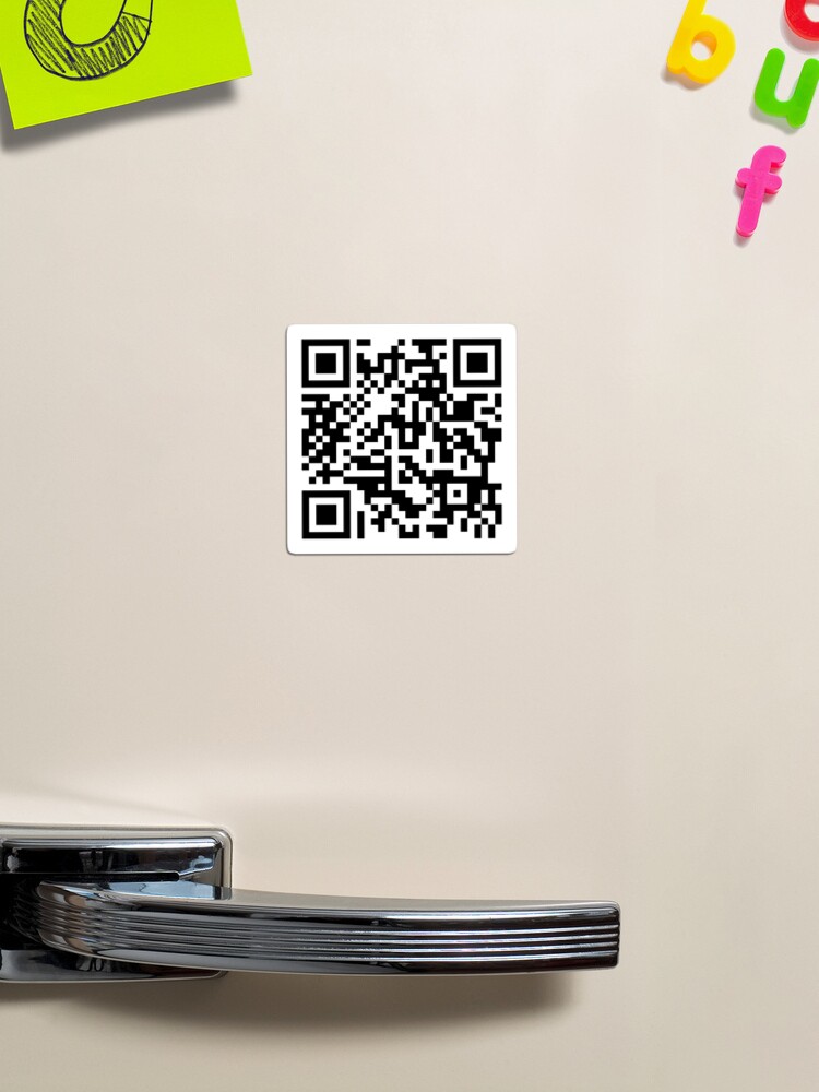 Rick Roll Your Friends! QR code that links to Rick Astley's “Never Gonna  Give You Up”  music video Sticker for Sale by ApexFibers