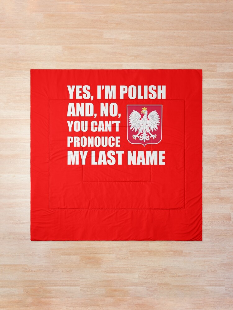 Yes I'm Polish Last Name Polska Humor Baby One-Piece for Sale by  jaycartoonist