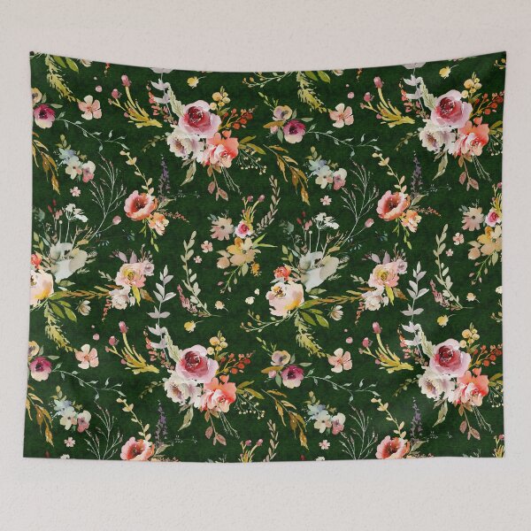 Item preview, Meadow Floral - Dark green designed and sold by SugarPineDesign.