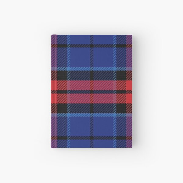 Scottish tartan, black, blue and red Hardcover Journal