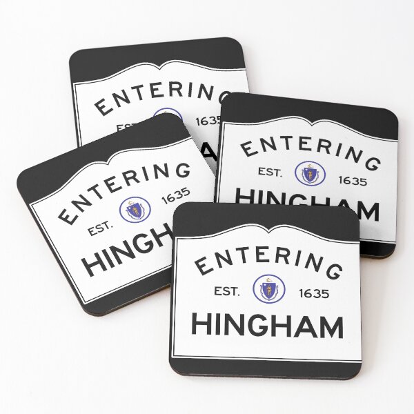 Item preview, Entering Hingham Massachusetts - Commonwealth of Massachusetts Road Sign Sticker designed and sold by NewNomads.