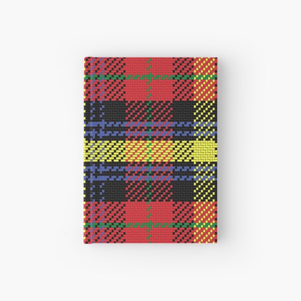 Scottish tartan Black Watch, black, yellow, red Hardcover Journal