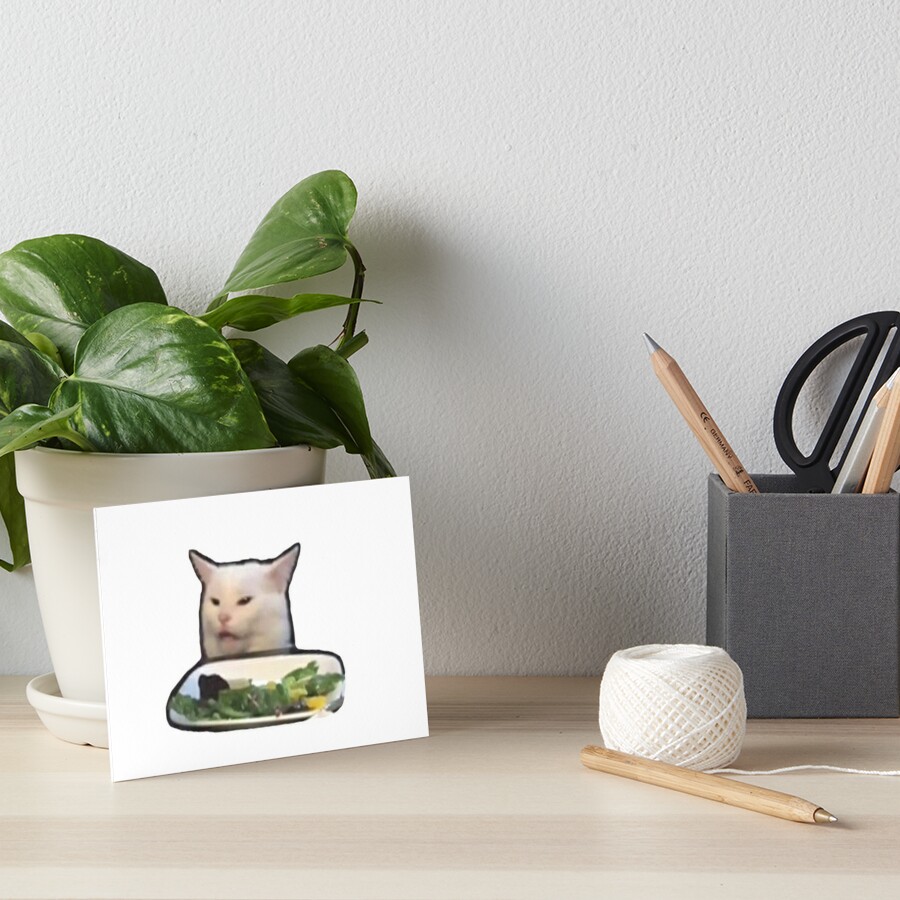 Impression Artistique Meme Chat Salade Par Starmarkets Redbubble