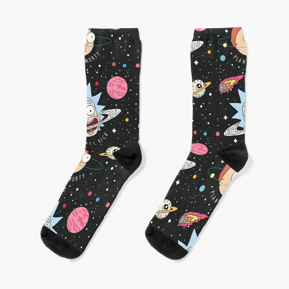 Rick and Morty Planets Socks