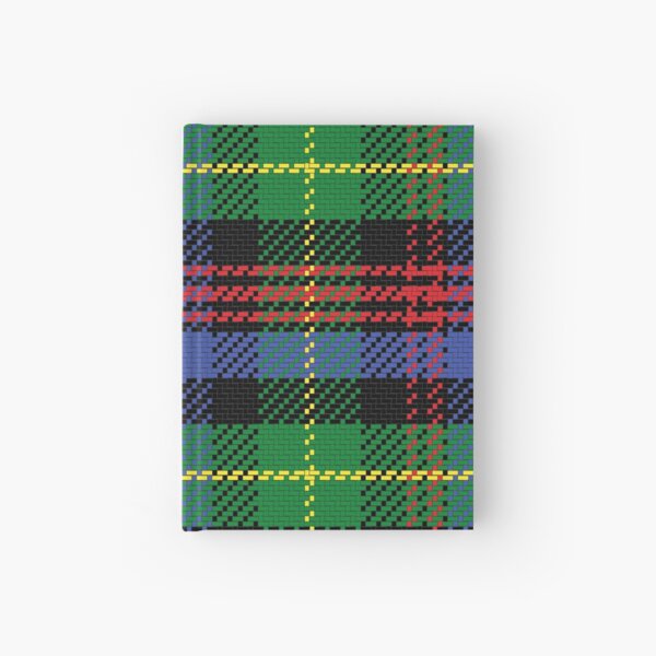Scottish tartan Black Watch, black, red,green, yellow, blue Hardcover Journal