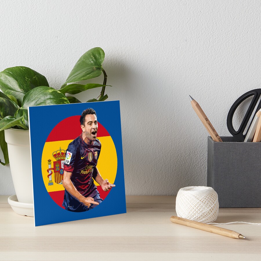Xavi - Spain and Barcelona Legend Art Board Print